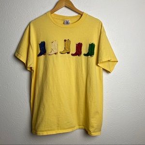 Vintage Texas Boots Country Western Tee Shirt